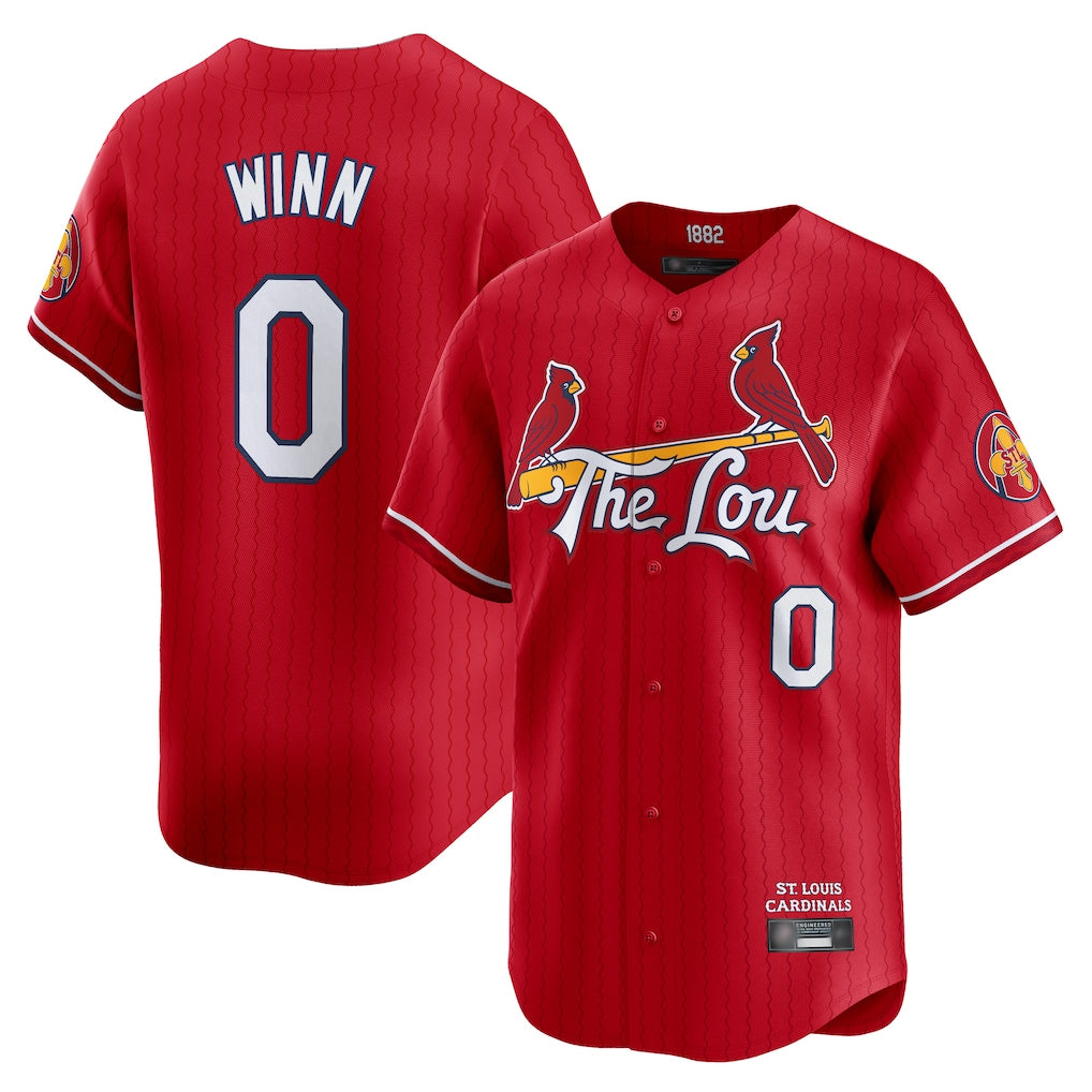 Elroe St. Louis Cardinals #0 Masyn Winn Player Red City Connect Limited Stitched Jerseys