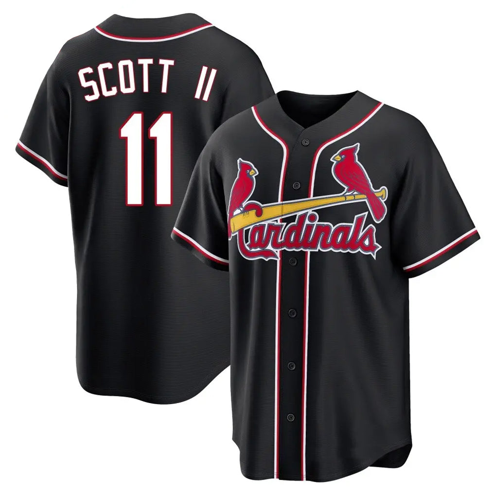 Elroe St. Louis Cardinals #11 Victor Scott II Player Black Carbon Fashio Game Stitched Jerseys