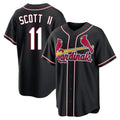 Elroe St. Louis Cardinals #11 Victor Scott II Player Black Carbon Fashio Game Stitched Jerseys