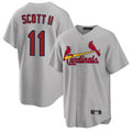 Elroe St. Louis Cardinals #11 Victor Scott II Player Gray Home Game Stitched Jerseys
