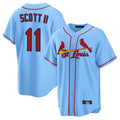 Elroe St. Louis Cardinals #11 Victor Scott II Player Light Blue Home Game Stitched Jerseys
