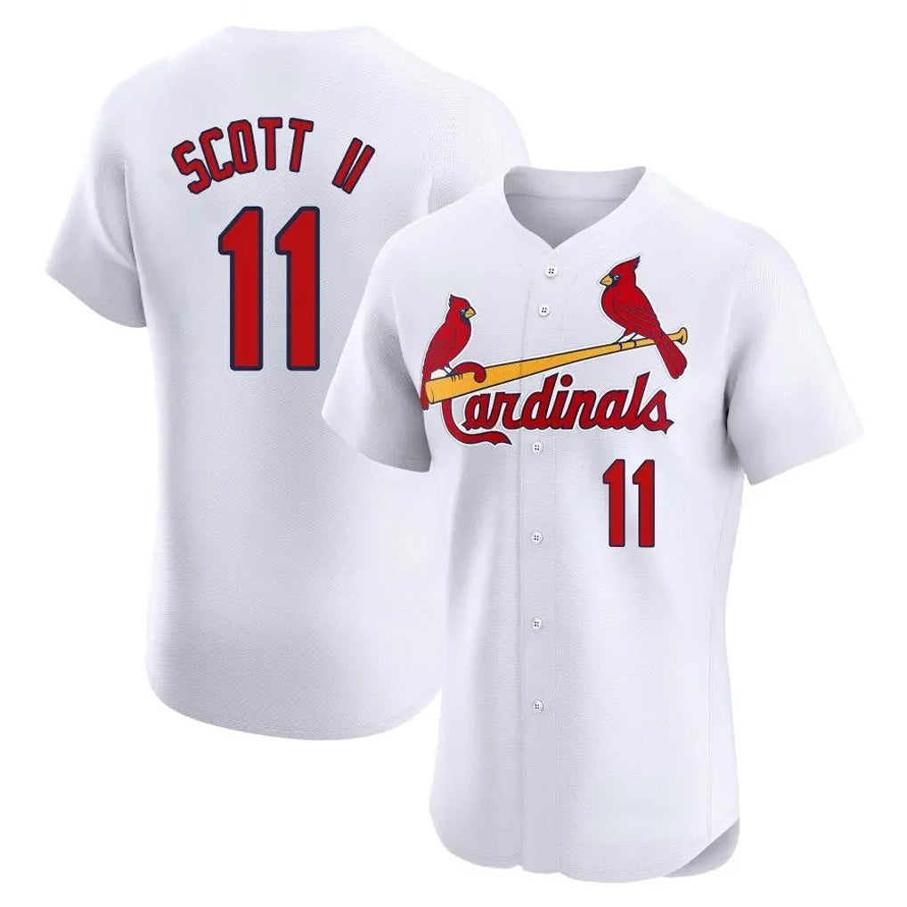 Elroe St. Louis Cardinals #11 Victor Scott II Player White Home Limited Elite Stitched Jerseys