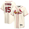 Elroe St. Louis Cardinals #15 Jose Fermin Player Cream Home Game Stitched Jerseys