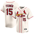 Elroe St. Louis Cardinals #15 Jose Fermin Player Cream Home Limited Stitched Jerseys