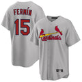 Elroe St. Louis Cardinals #15 Jose Fermin Player Gray Home Game Stitched Jerseys