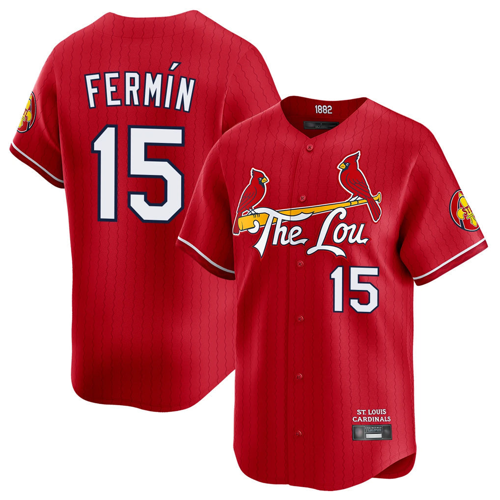 Elroe St. Louis Cardinals #15 Jose Fermin Player Red City Connect Limited Stitched Jerseys