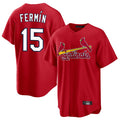 Elroe St. Louis Cardinals #15 Jose Fermin Player Red Home Game Stitched Jerseys