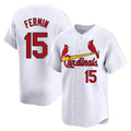Elroe St. Louis Cardinals #15 Jose Fermin Player White Home Limited Stitched Jerseys