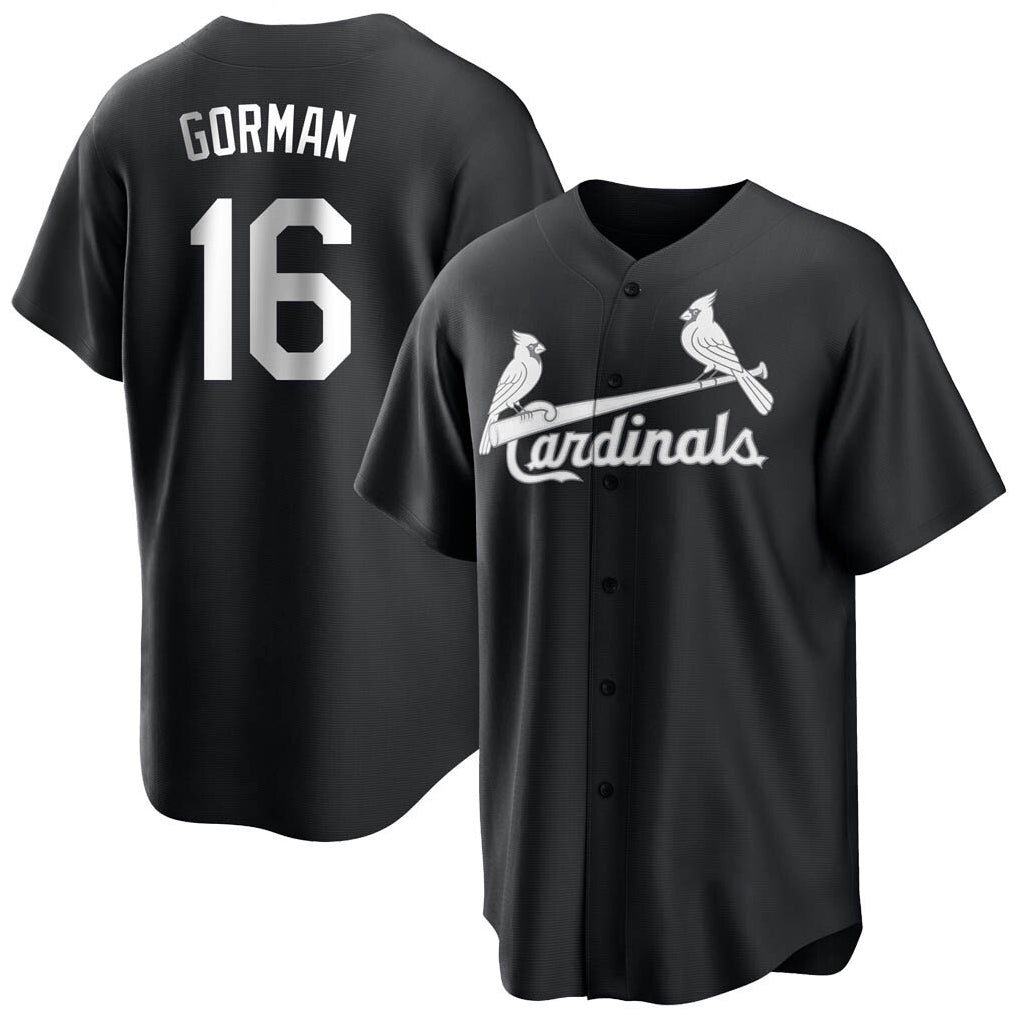 Elroe St. Louis Cardinals #16 Nolan Gorman Player Black City Connect Home Limited Stitched Jerseys