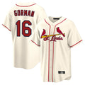 Elroe St. Louis Cardinals #16 Nolan Gorman Player Cream Home Game Stitched Jerseys