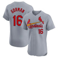 Elroe St. Louis Cardinals #16 Nolan Gorman Player Gray Home Limited Elite Stitched Jerseys