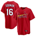 Elroe St. Louis Cardinals #16 Nolan Gorman Player Red Home Game Stitched Jerseys
