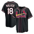 Elroe St. Louis Cardinals #18 Jordan Walker Player Black Carbon Fashio Game Stitched Jerseys