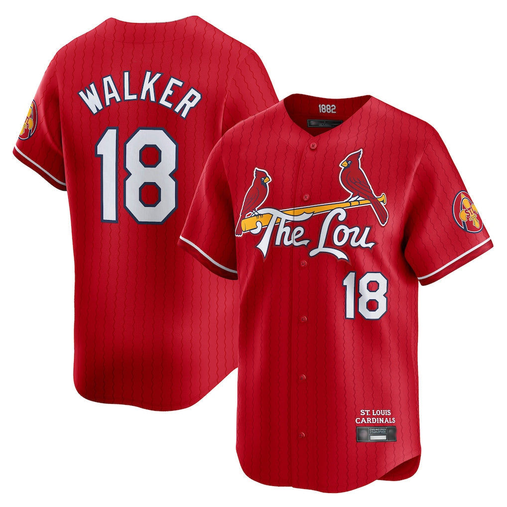 Elroe St. Louis Cardinals #18 Jordan Walker Player Red City Connect Limited Stitched Jerseys
