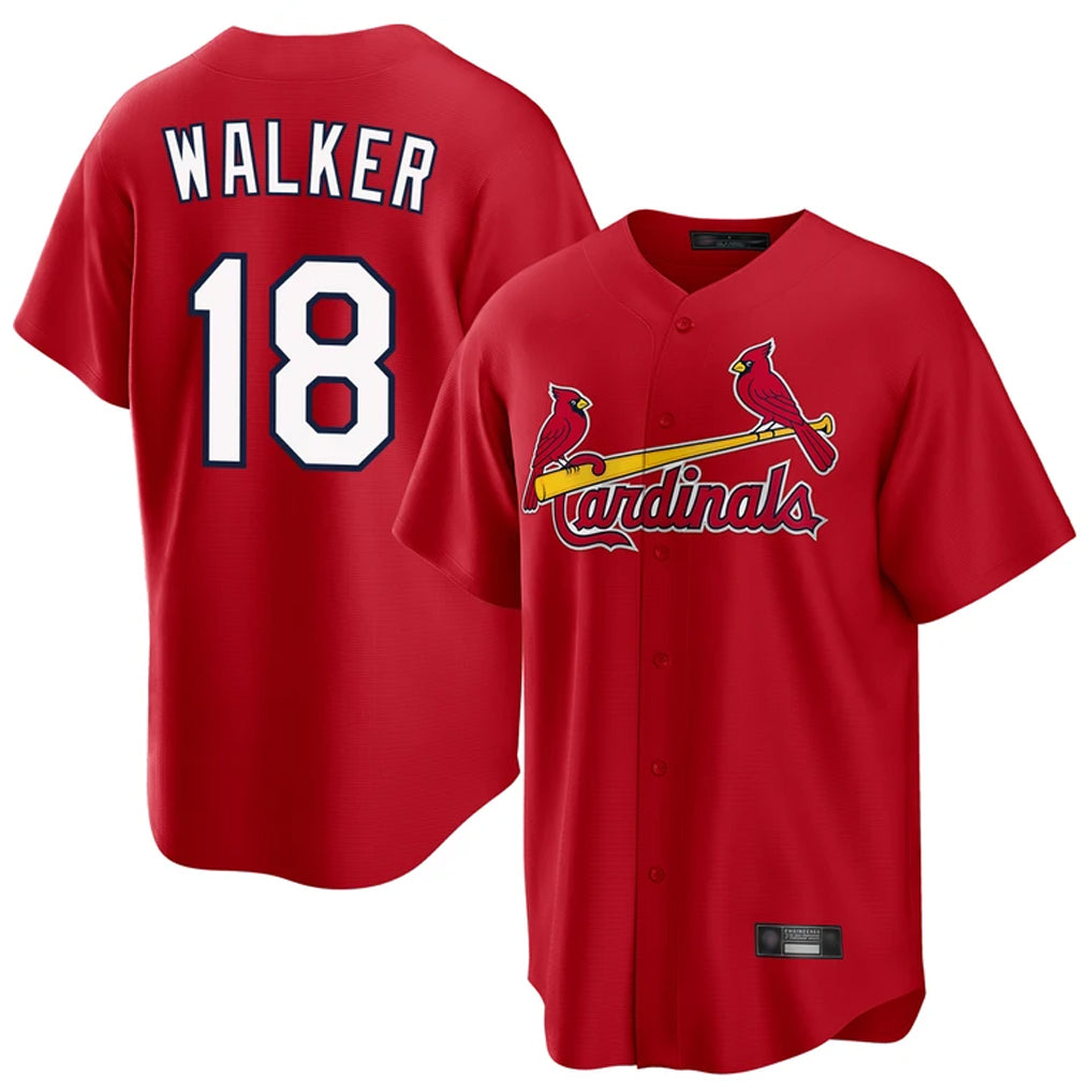 Elroe St. Louis Cardinals #18 Jordan Walker Player Red Home Game Stitched Jerseys
