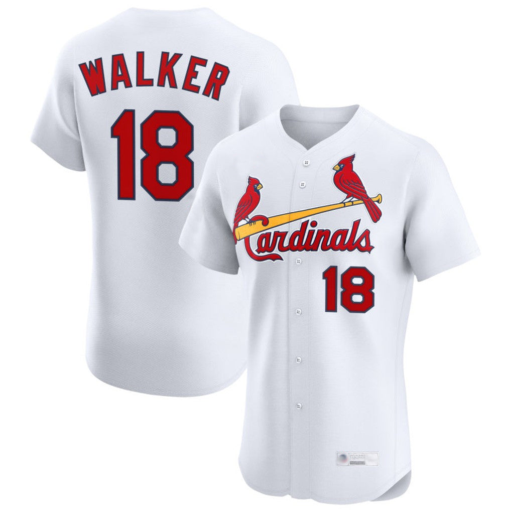 Elroe St. Louis Cardinals #18 Jordan Walker Player White Home Limited Elite Stitched Jerseys