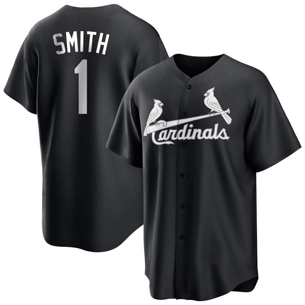 Elroe St. Louis Cardinals #1 Ozzie Smith Player Black City Connect Home Limited Stitched Jerseys