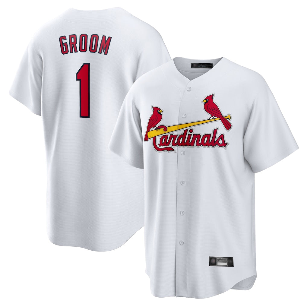 Elroe St. Louis Cardinals #1 Ozzie Smith Player White Home Game Stitched Jerseys