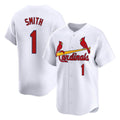 Elroe St. Louis Cardinals #1 Ozzie Smith Player White Home Limited Stitched Jerseys