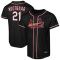 Elroe St. Louis Cardinals #21 Lars Nootbaar Player Black Carbon Fashio Game Stitched Jerseys