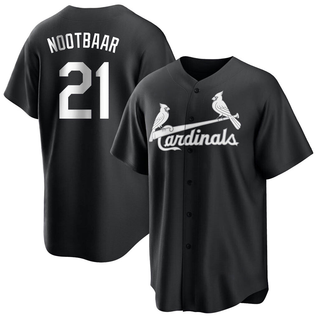 Elroe St. Louis Cardinals #21 Lars Nootbaar Player Black City Connect Home Limited Stitched Jerseys