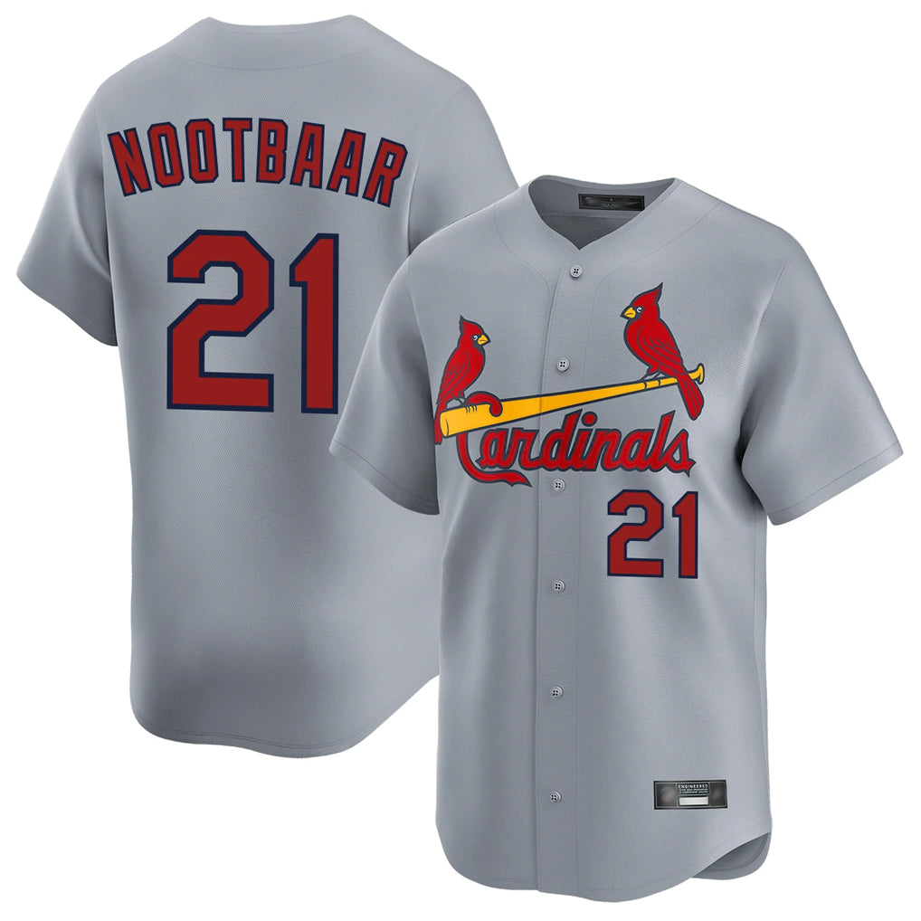 Elroe St. Louis Cardinals #21 Lars Nootbaar Player Gary Home Limited Stitched Jerseys
