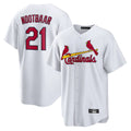 Elroe St. Louis Cardinals #21 Lars Nootbaar Player White Home Game Stitched Jerseys