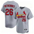 Elroe St. Louis Cardinals #26 JJ Wetherholt Player Gray Home Limited Stitched Jerseys