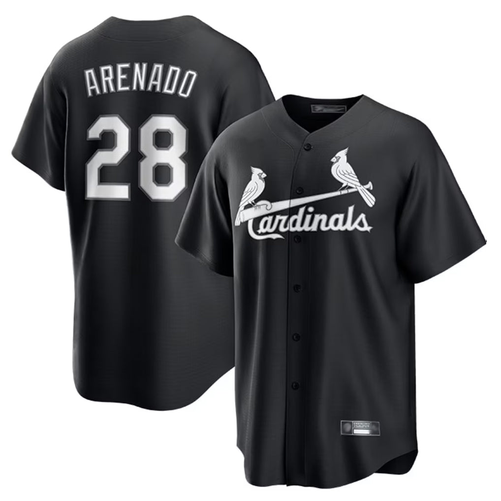 Elroe St. Louis Cardinals #28 Nolan Arenado Player Black City Connect Home Limited Stitched Jerseys