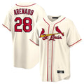 Elroe St. Louis Cardinals #28 Nolan Arenado Player Cream Home Game Stitched Jerseys