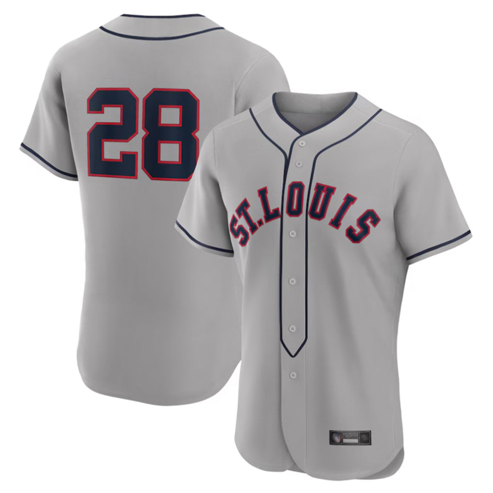 Elroe St. Louis Cardinals #28 Nolan Arenado Player Gray Home Limited Elite Stitched Jerseys