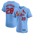 Elroe St. Louis Cardinals #28 Nolan Arenado Player Light Blue Home Limited Elite Stitched Jerseys