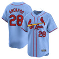 Elroe St. Louis Cardinals #28 Nolan Arenado Player Light Blue Home Limited Stitched Jerseys