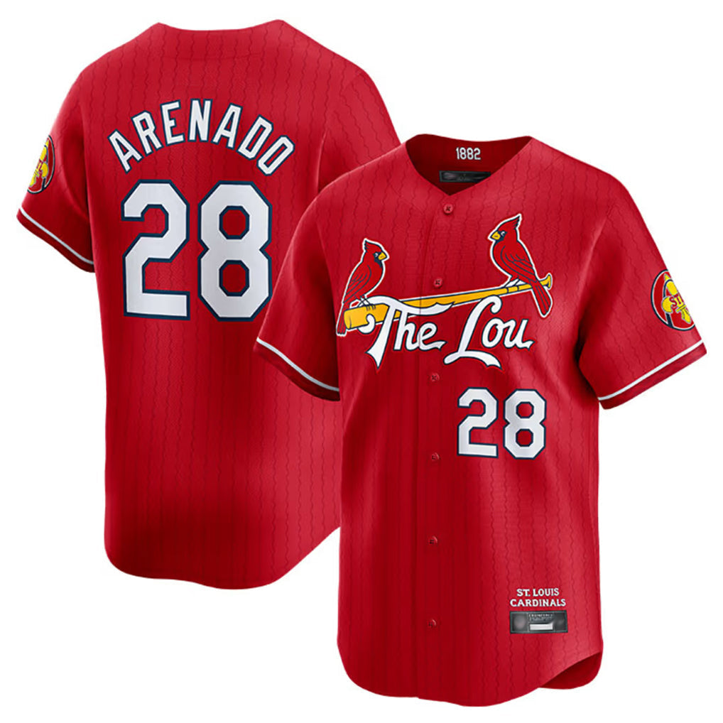 Elroe St. Louis Cardinals #28 Nolan Arenado Player Red City Connect Limited Stitched Jerseys