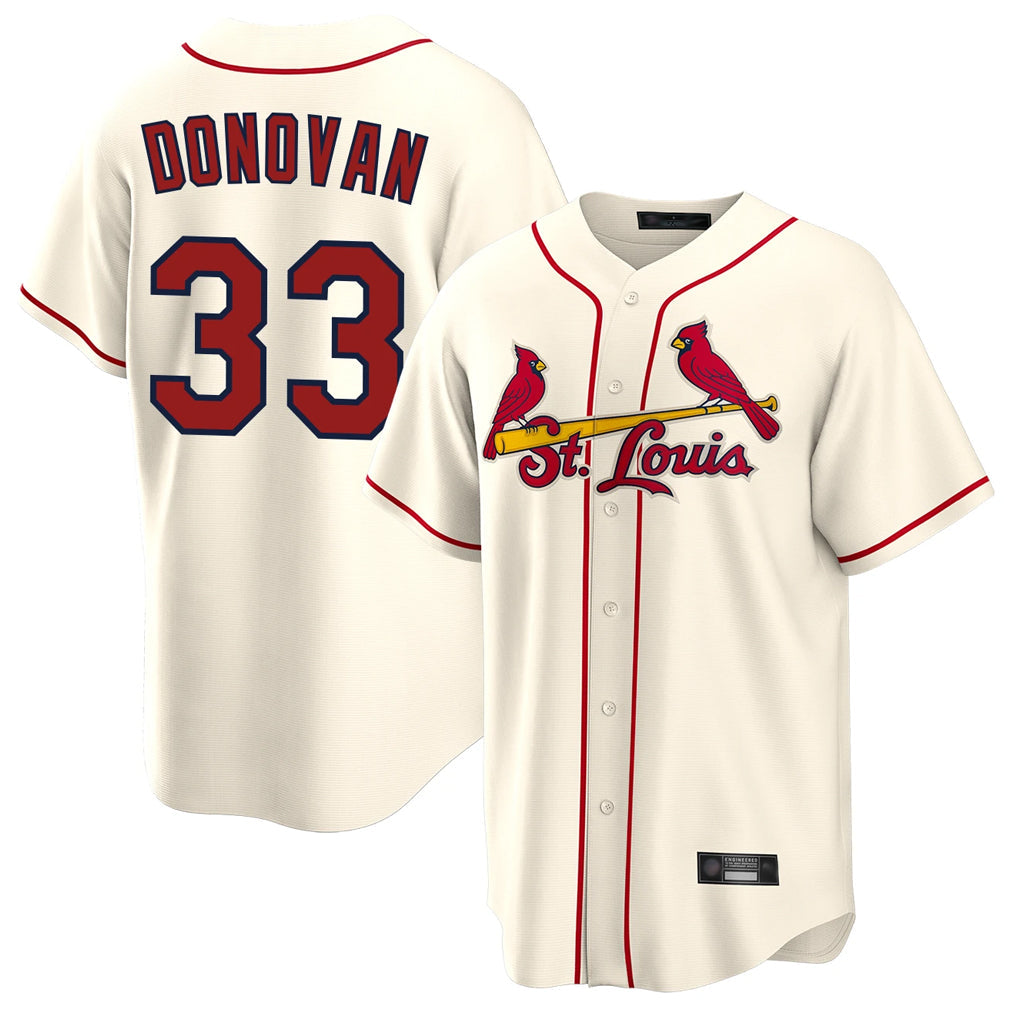 Elroe St. Louis Cardinals #33 Brendan Donovan Player Cream Home Game Stitched Jerseys