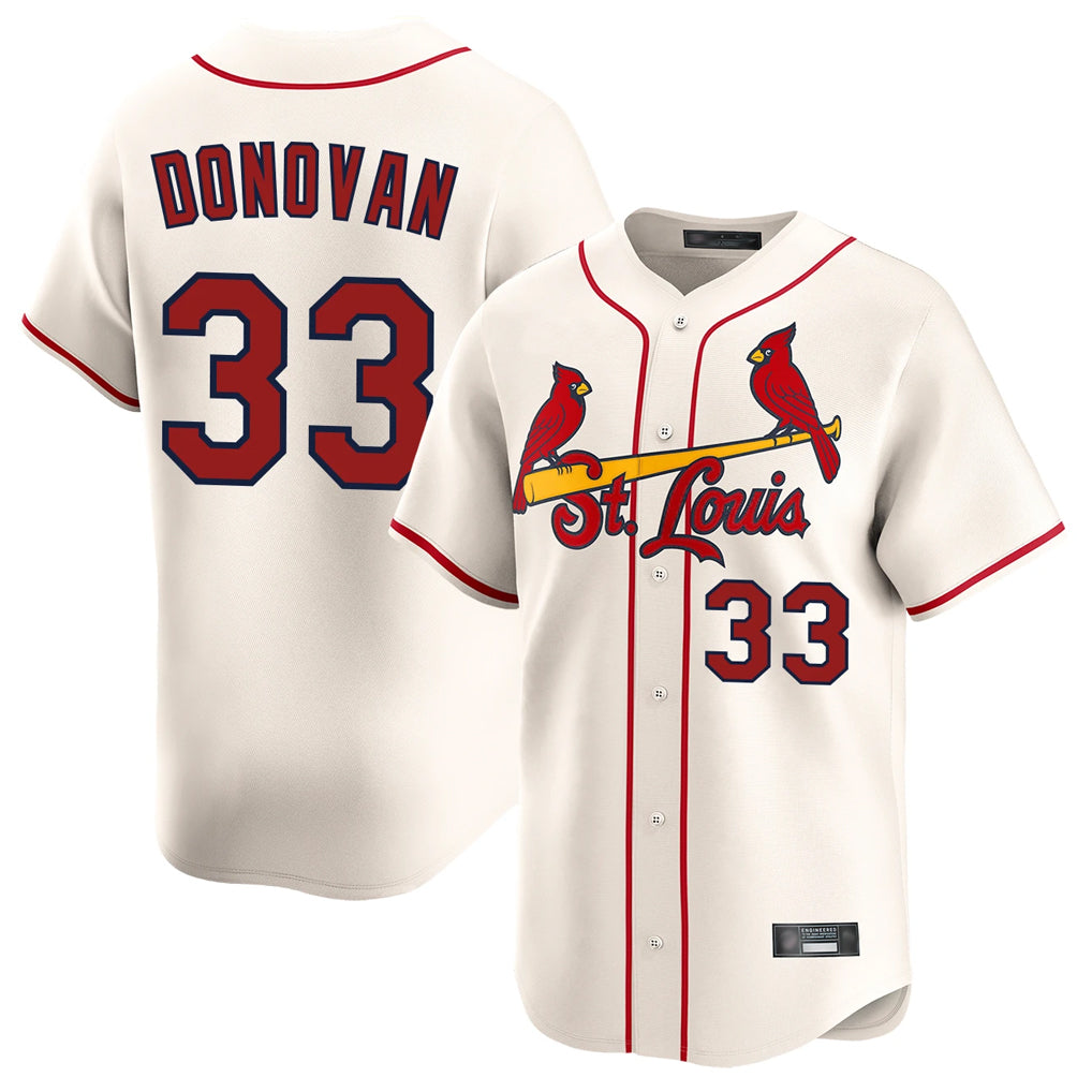 Elroe St. Louis Cardinals #33 Brendan Donovan Player Cream Home Limited Stitched Jerseys