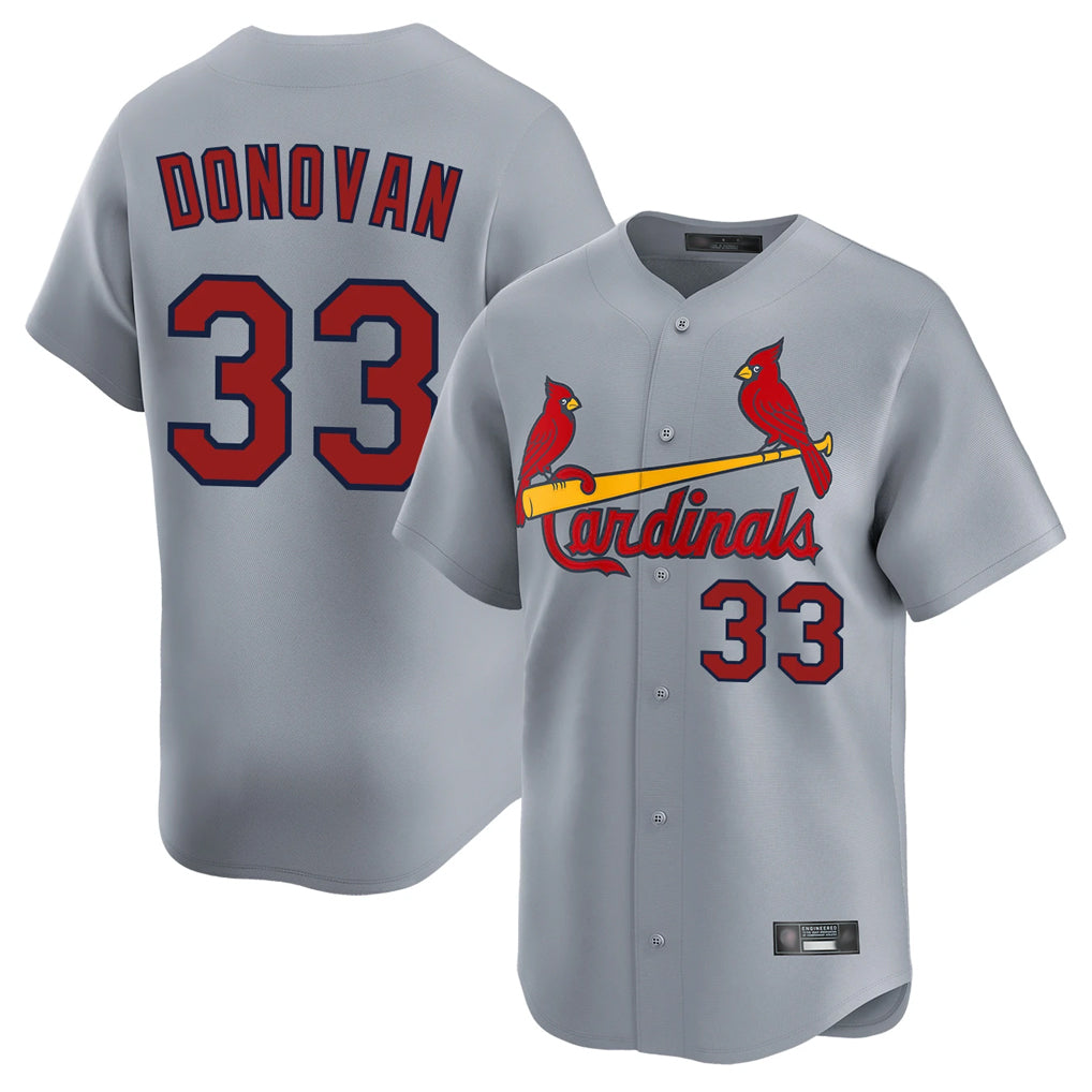 Elroe St. Louis Cardinals #33 Brendan Donovan Player Gray Home Limited Stitched Jerseys