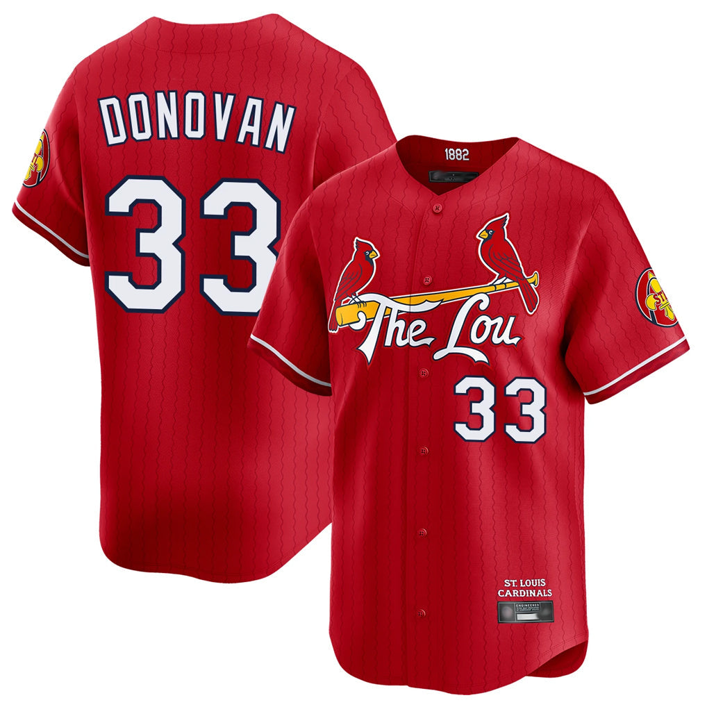 Elroe St. Louis Cardinals #33 Brendan Donovan Player Red City Connect Limited Stitched Jerseys