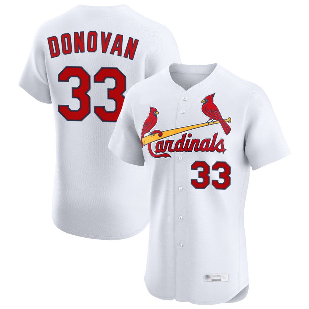 Elroe St. Louis Cardinals #33 Brendan Donovan Player White Home Limited Elite Stitched Jerseys