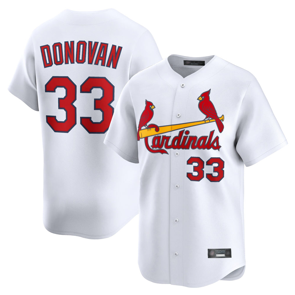 Elroe St. Louis Cardinals #33 Brendan Donovan Player White Home Limited Stitched Jerseys