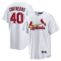 Elroe St. Louis Cardinals #40 Willson Contreras Player White Home Game Stitched Jerseys