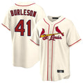 Elroe St. Louis Cardinals #41 Alec Burlesona Player Cream Home Game Stitched Jerseys