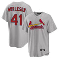 Elroe St. Louis Cardinals #41 Alec Burlesona Player Gray Home Game Stitched Jerseys