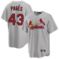 Elroe St. Louis Cardinals #43 Pedro Pages Player Gray Home Game Stitched Jerseys