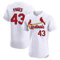 Elroe St. Louis Cardinals #43 Pedro Pages Player White Home Limited Elite Stitched Jerseys