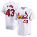 Elroe St. Louis Cardinals #43 Pedro Pages Player White Home Limited Stitched Jerseys