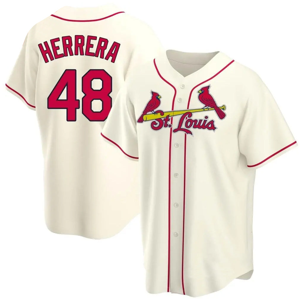 Elroe St. Louis Cardinals #48 Ivan Herrera Player Cream Home Game Stitched Jerseys