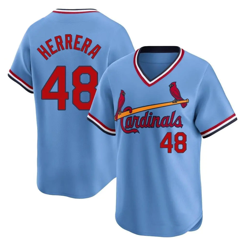 Elroe St. Louis Cardinals #48 Ivan Herrera Player Light Blue City Connect Home T-shirt Stitched Jerseys