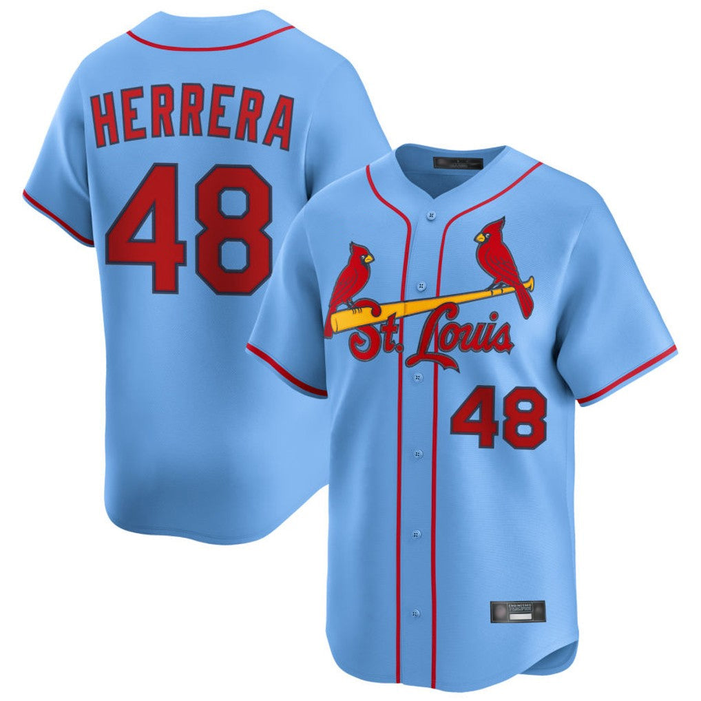 Elroe St. Louis Cardinals #48 Ivan Herrera Player Light Blue  Home Limited Stitched Jerseys