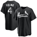 Elroe St. Louis Cardinals #4 Yadier Molina Player Black City Connect Home Limited Stitched Jerseys